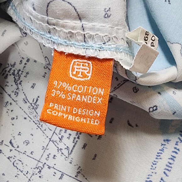 Tori Richard Mens Long Sleeve Hawaiian Map Shirt Cotton/Spandex 3XL - Picture 4 of 6